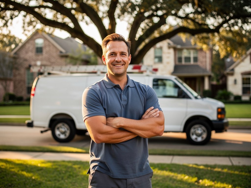 JPY Services team and service vehicle serving Cypress TX